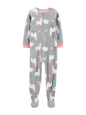 Carter’s Girls Grey Llama Fleece Pajama Onesie